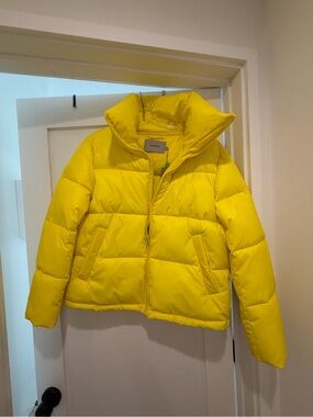 Hudson Jeans Bright Yellow Puffer Jacket